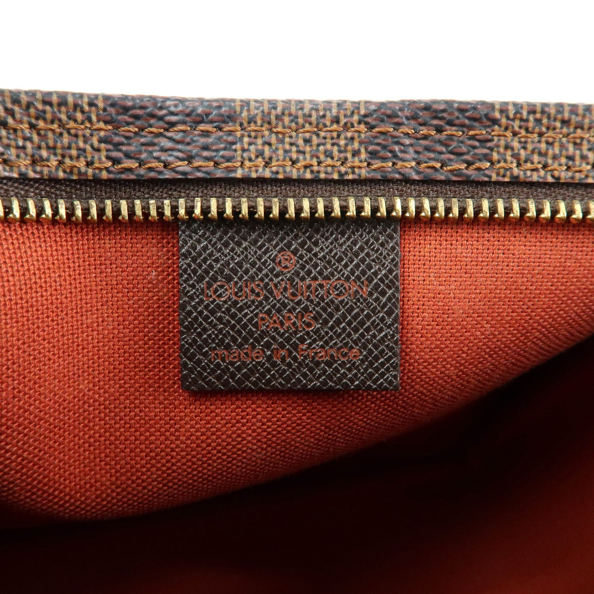 Louis Vuitton Trousse Make Up Damier, Brown, Canvas, Clutch