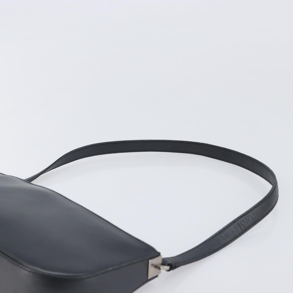 Salvatore Ferragamo Gancini Leather, Black, Leather, Shoulder Bag
