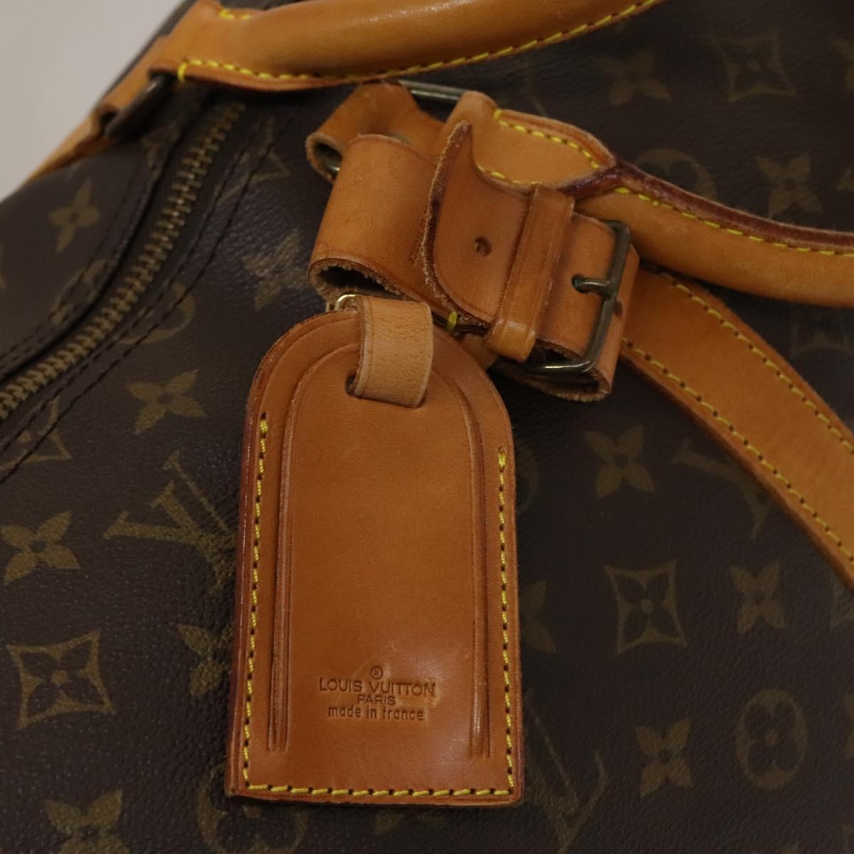 Louis Vuitton Keepall Bandouliere Bag Monogram Canvas, BROWN, CANVAS, Travel bag