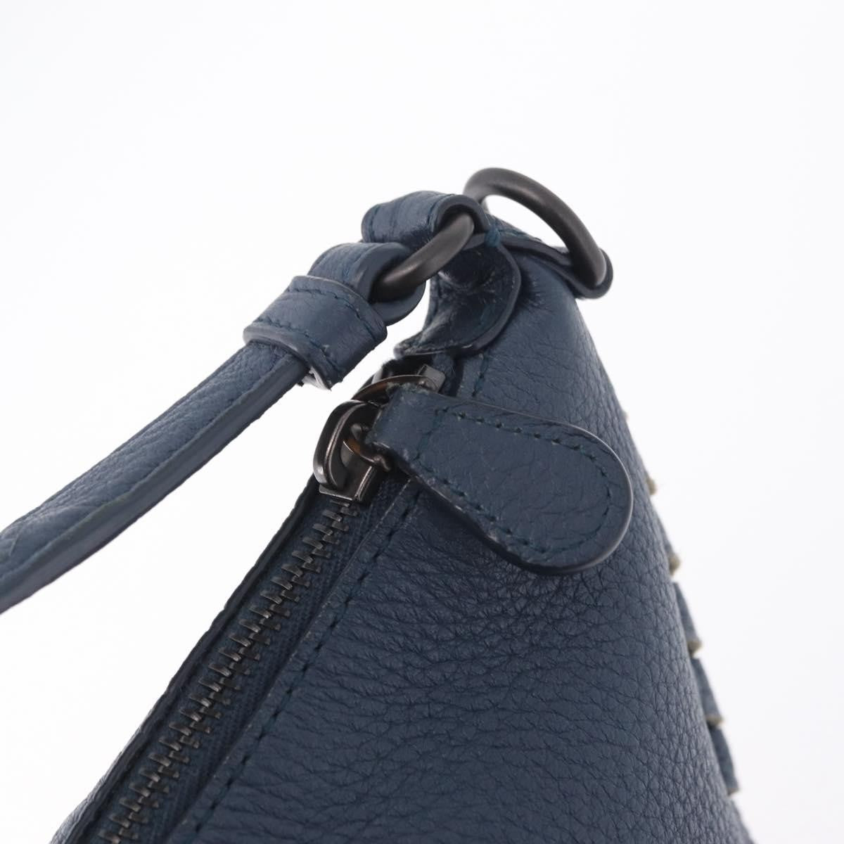 Bottega Veneta Zip Hobo Cervo with Intrecciato Detail, Blue, Leather, Shoulder Bag