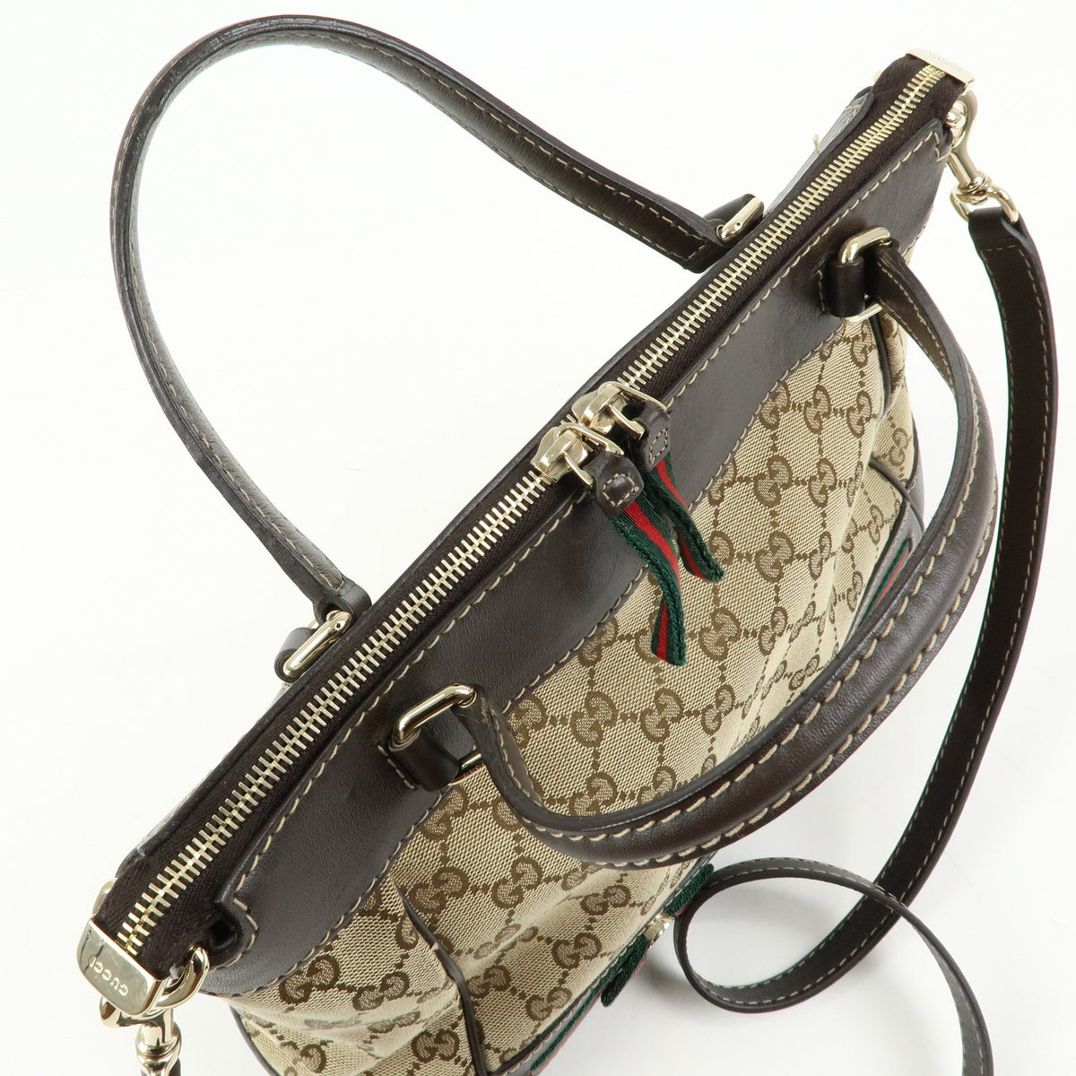 Gucci Mayfair Convertible GG Canvas, Beige, Canvas, Tote Bag