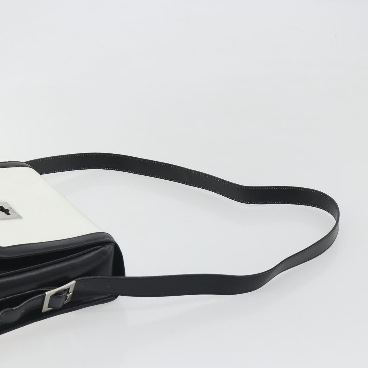 Celine Vintage Macadam Canvas, White, Leather, Shoulder Bag