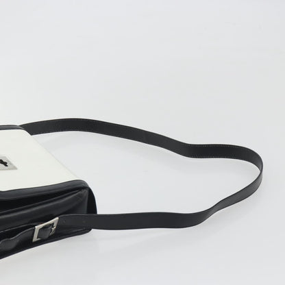 Celine Vintage Macadam Canvas, White, Leather, Shoulder Bag