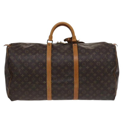 Louis Vuitton Keepall 60, Brown, Canvas, travel