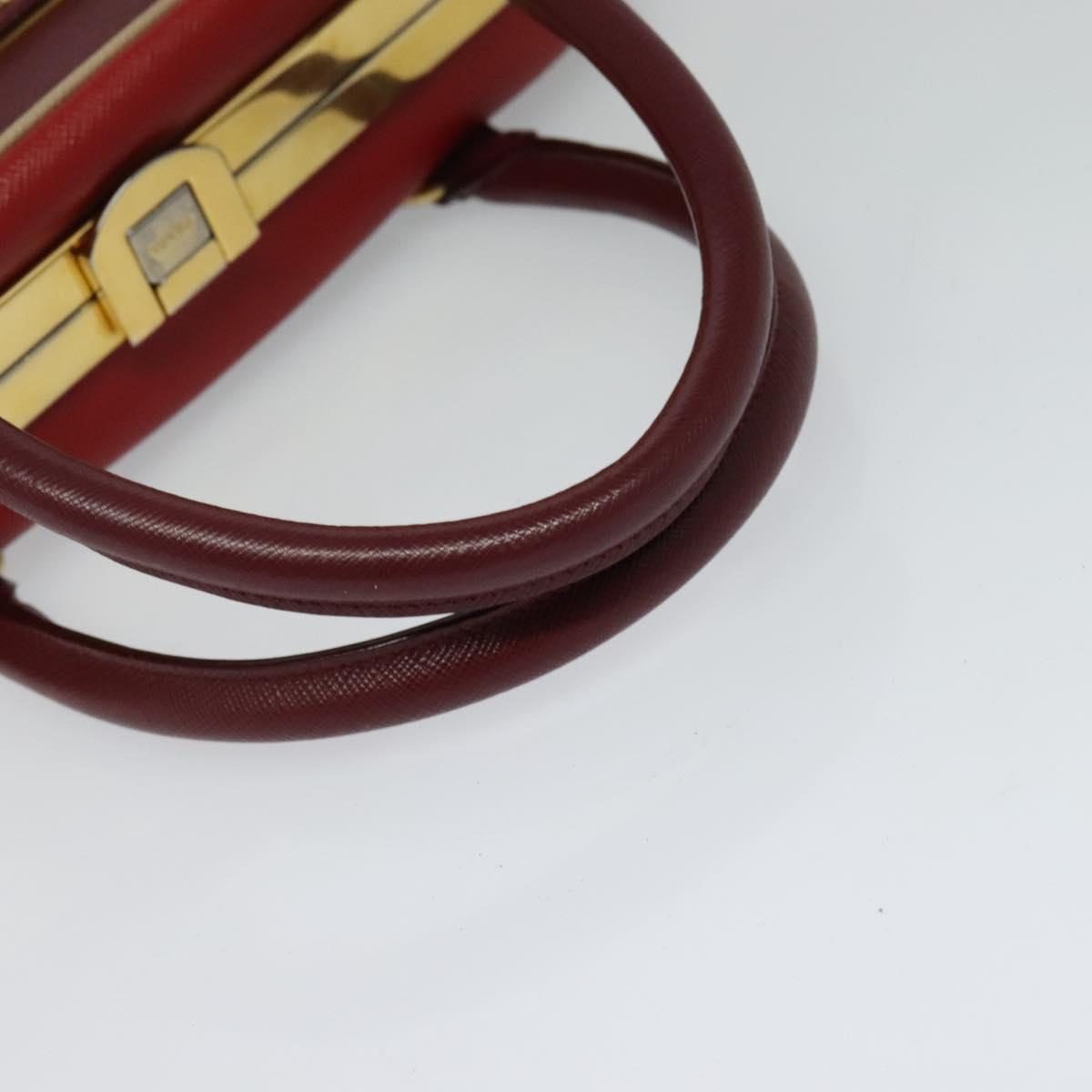 Prada Saffiano, Red, Leather, handbag