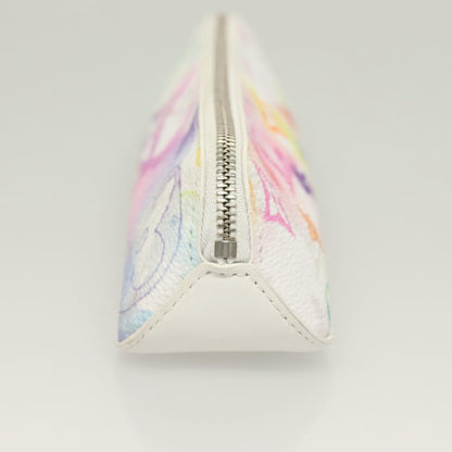 Louis Vuitton Trousse Elizabeth, White, Canvas, wallet