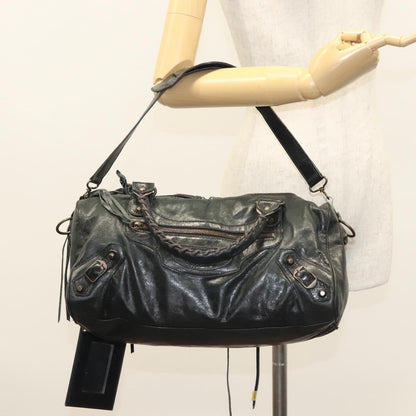 Balenciaga City, Black, Leather, handbag