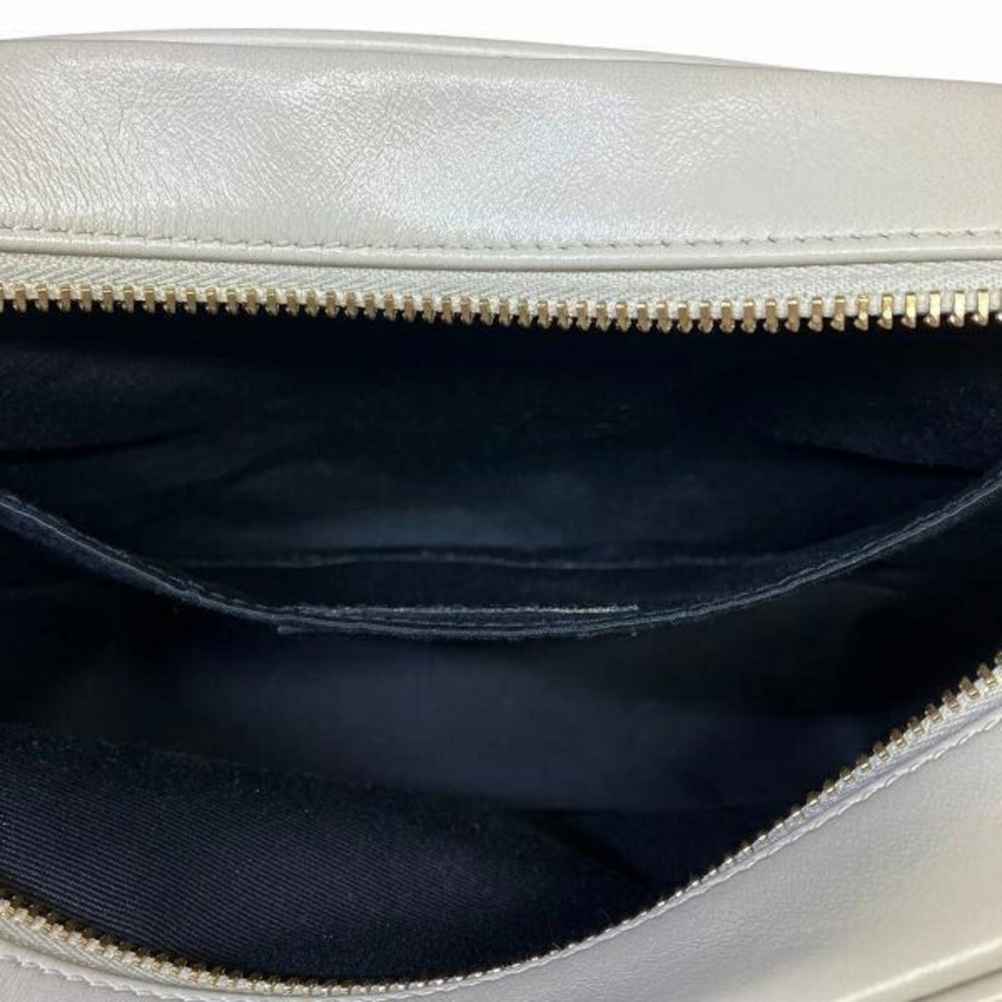 Saint Laurent Camera Lou, Beige, Leather, shoulder