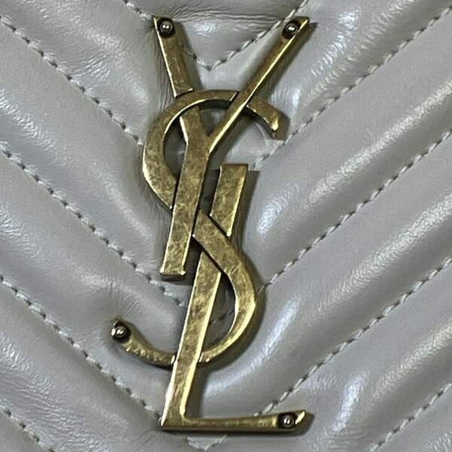 Saint Laurent Camera Lou, Beige, Leather, shoulder