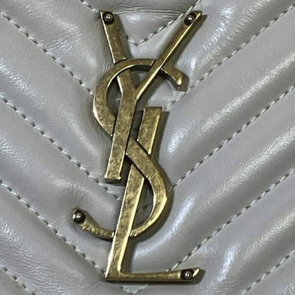 Saint Laurent Camera Lou, Beige, Leather, shoulder
