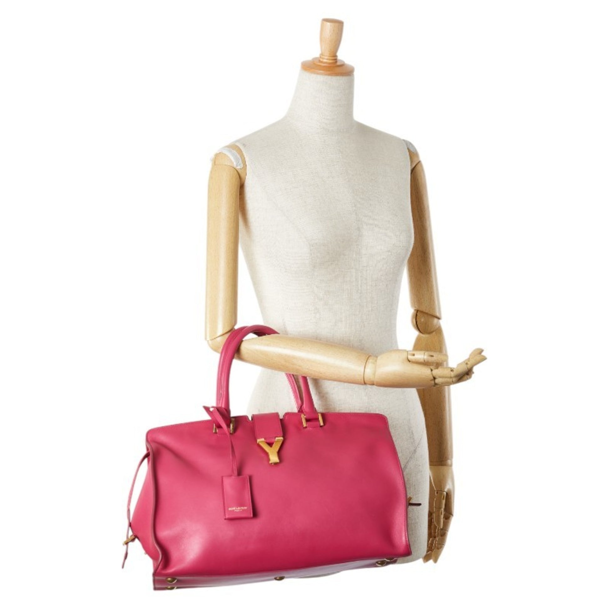 Saint Laurent Y line, Pink, Leather, handbag