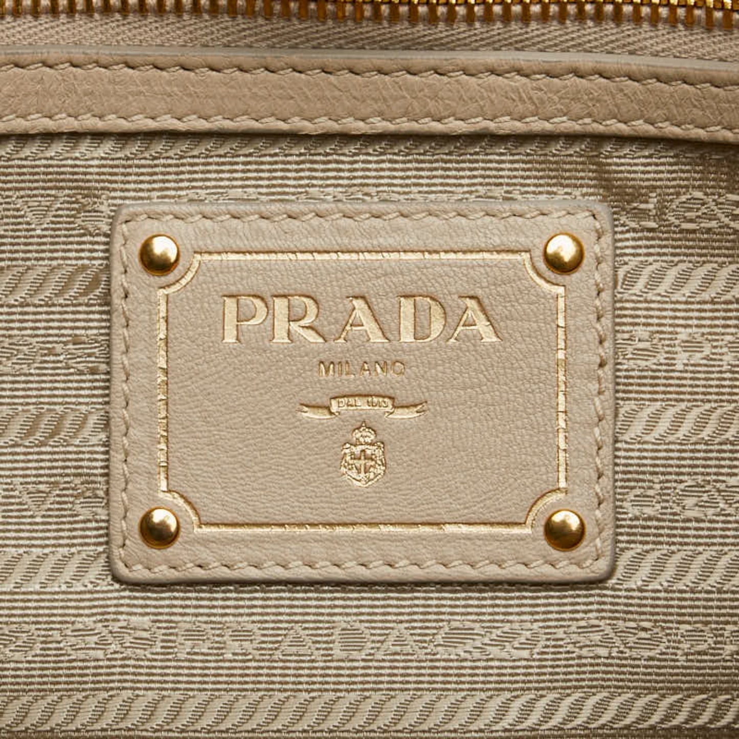 Prada Vitello, Beige, Leather, handbag