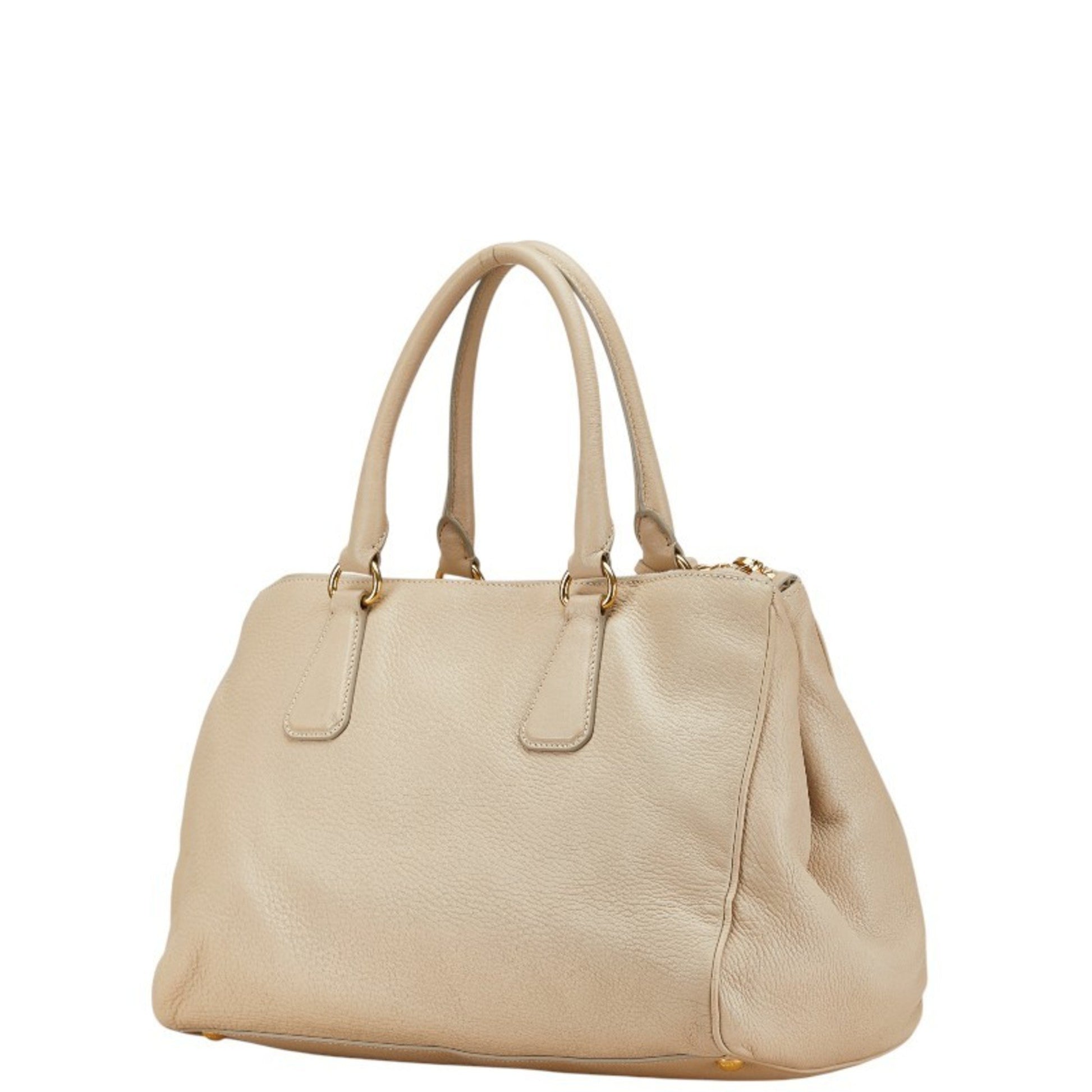Prada Vitello, Beige, Leather, handbag