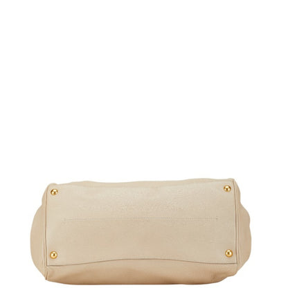 Prada Vitello, Beige, Leather, handbag