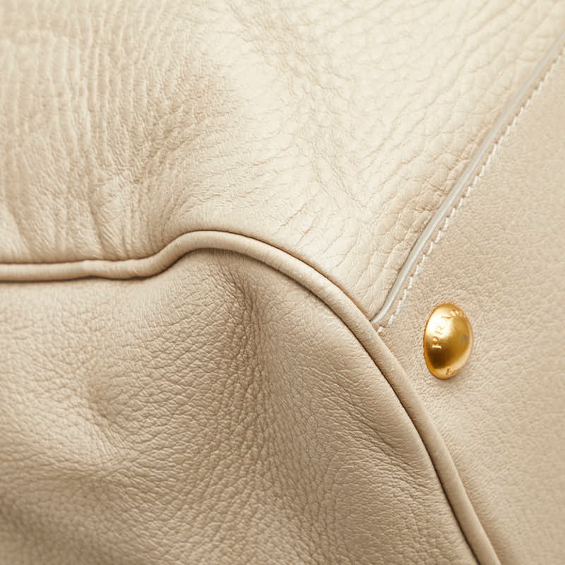 Prada Vitello, Beige, Leather, handbag