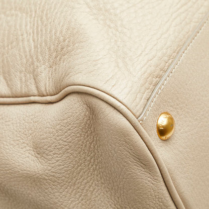 Prada Vitello, Beige, Leather, handbag