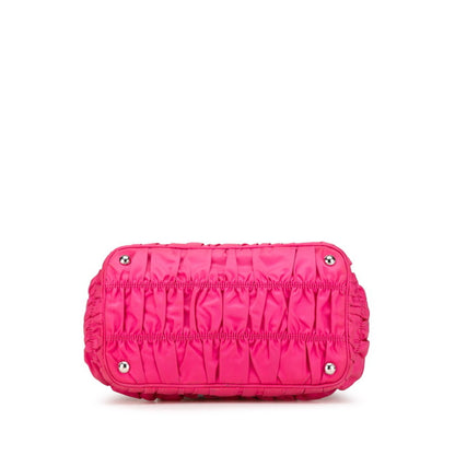 Prada Gaufre, Pink, NYLON, handbag
