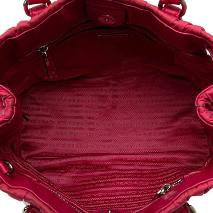 Prada Gaufre, Pink, NYLON, handbag