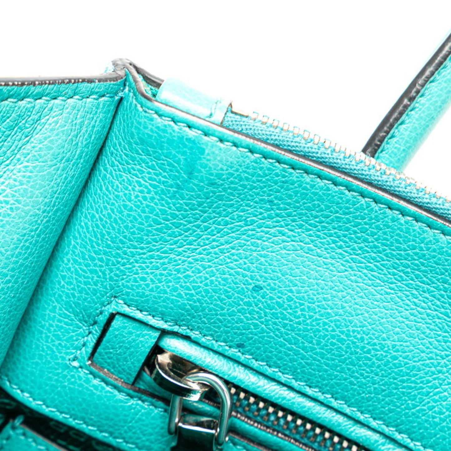 Prada Saffiano, Turquoise, Leather, handbag
