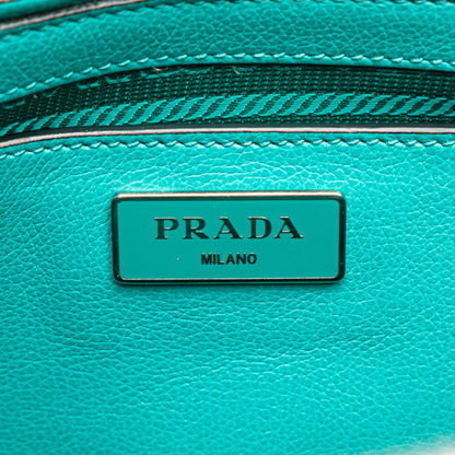 Prada Saffiano, Turquoise, Leather, handbag