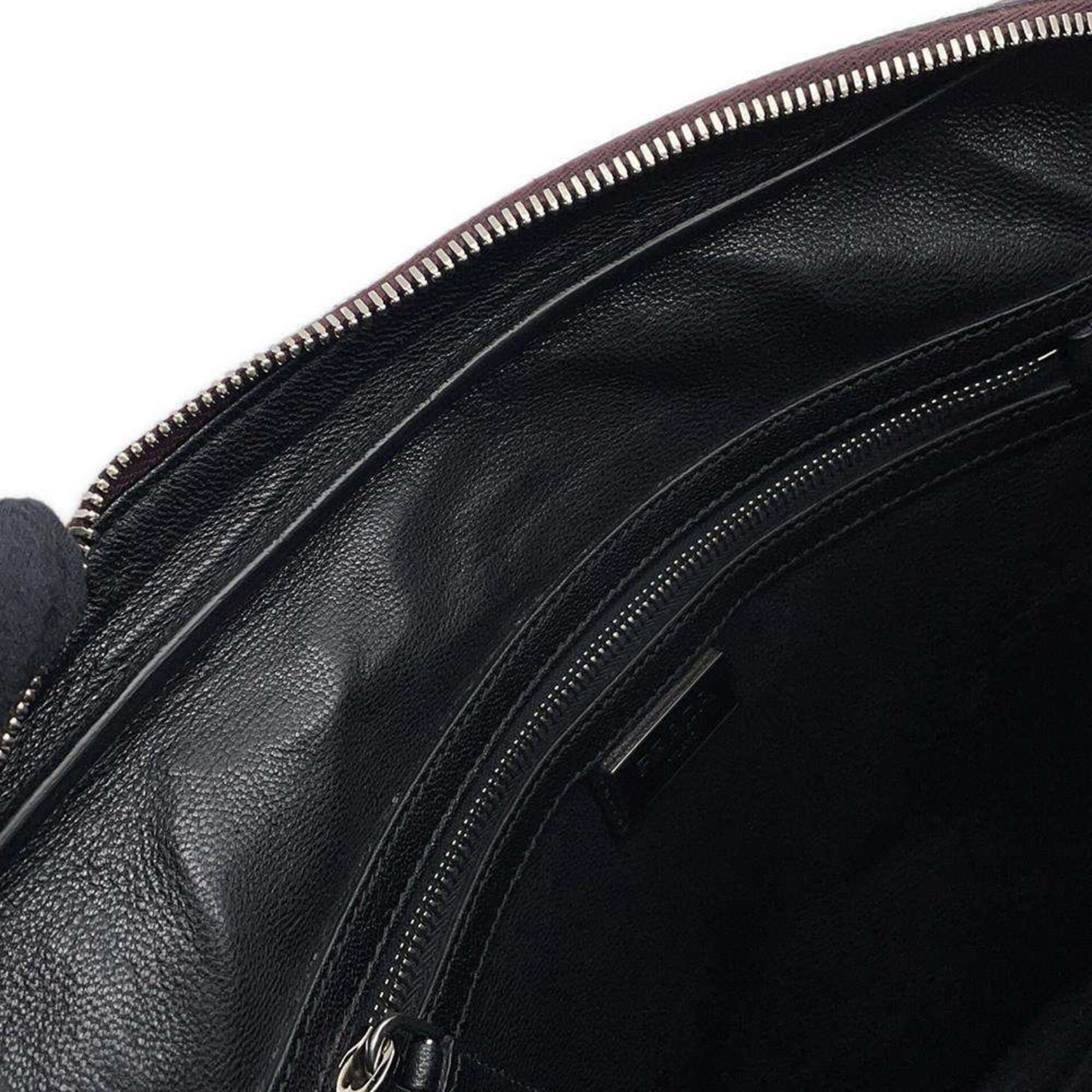 Prada Saffiano, Burgundy, Leather, shoulder