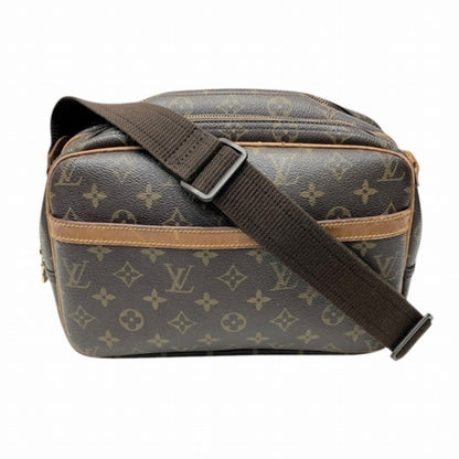 Louis Vuitton Reporter pm, Brown, Canvas, shoulder