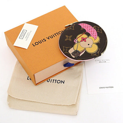 Louis Vuitton Coin purse, Brown, Canvas, wallet