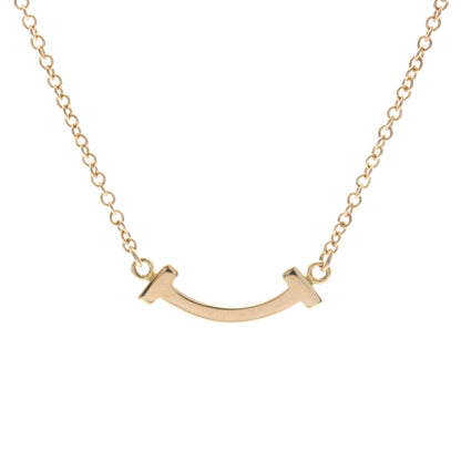 Tiffany & Co. T Smile Pendant 18K Rose Gold, Pink, Pink Gold, Necklace