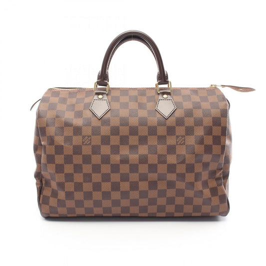 Louis Vuitton Speedy 35, Brown, Canvas, handbag