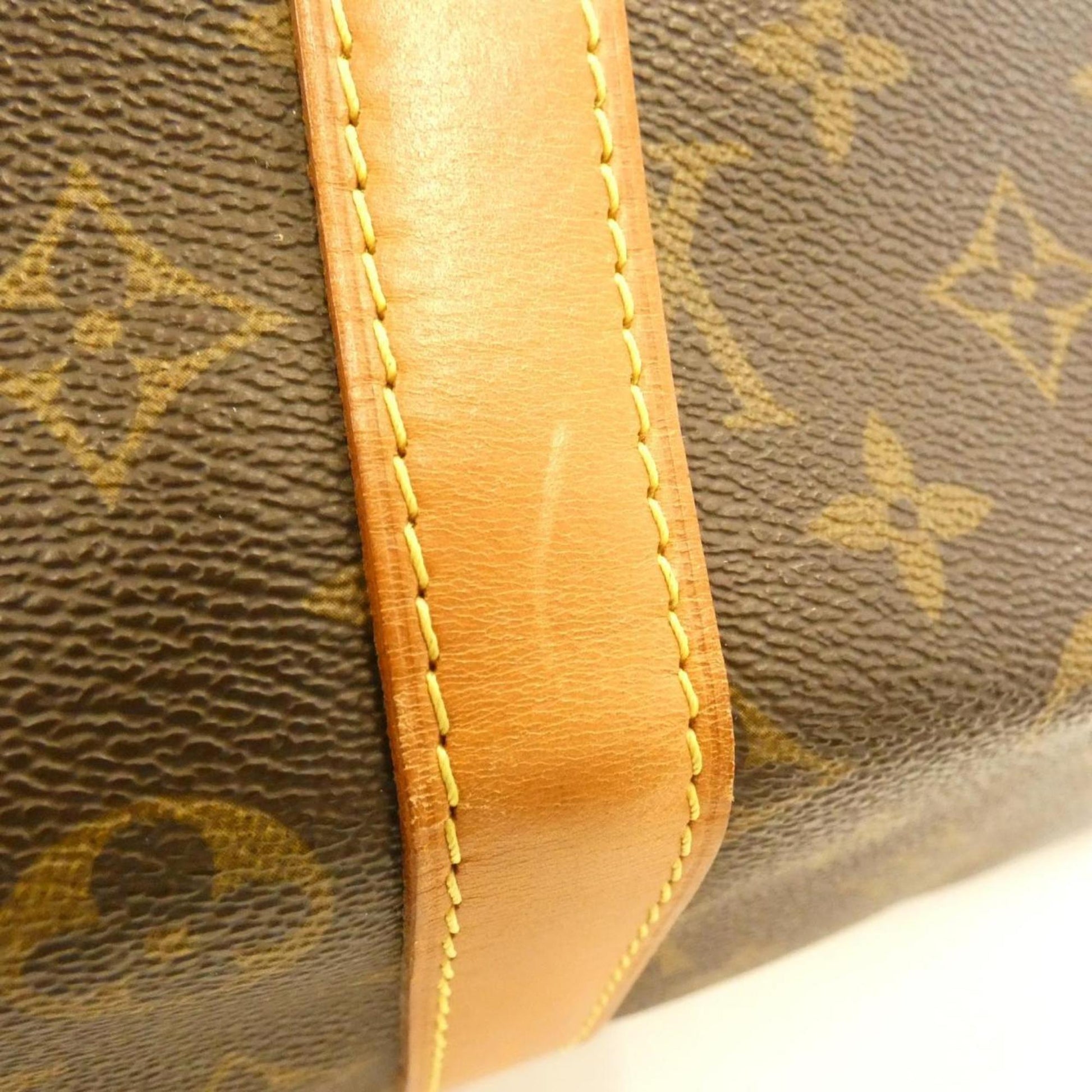 Louis Vuitton Keepall Bandouliere 55, Brown, Canvas, travel