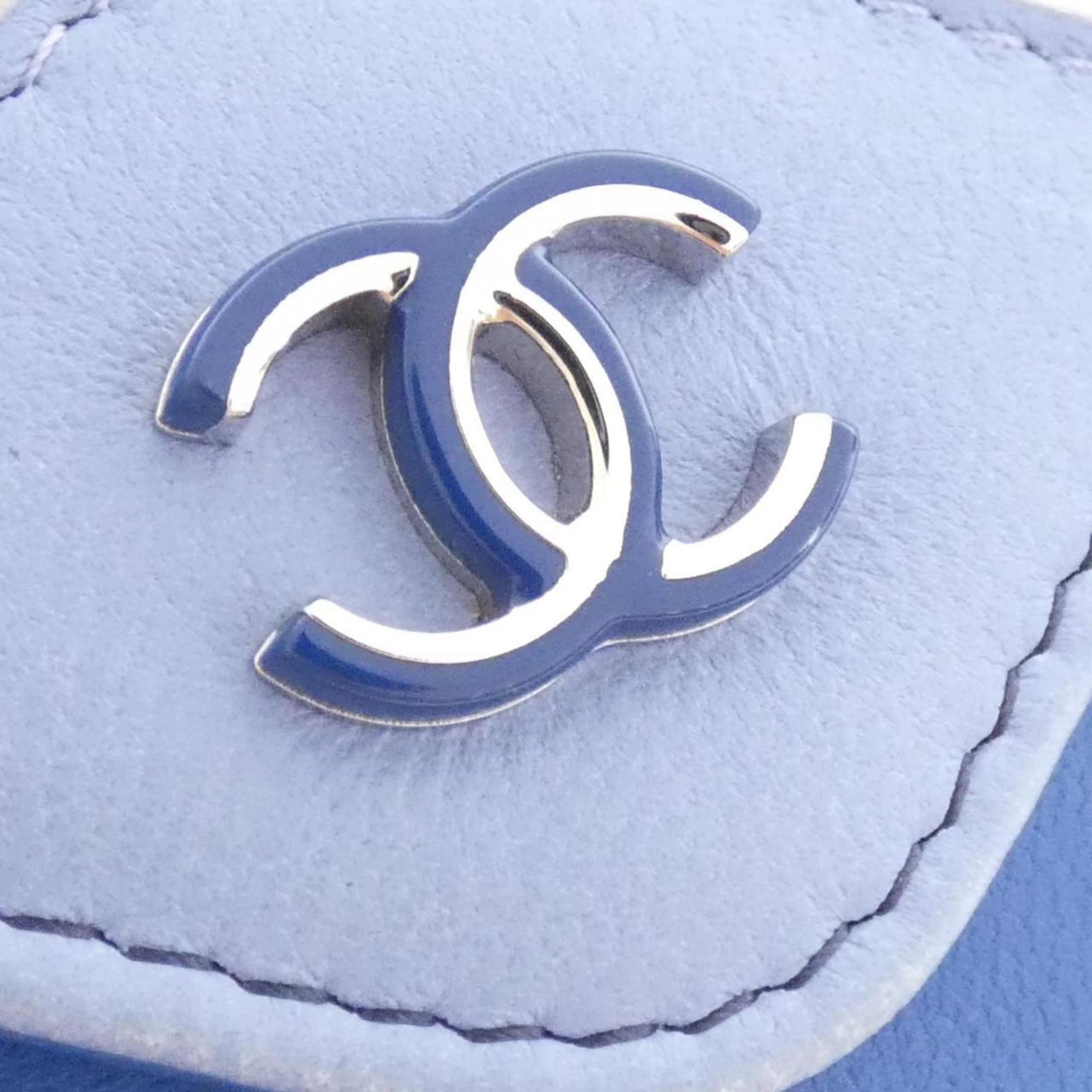 Chanel Porte monnaie, Navy, Leather, wallet