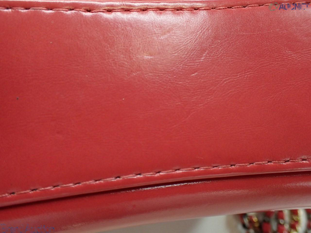 Chanel So Black Gabrielle Hobo Chevron Aged Calfskin, RED, LEATHER, Handbag