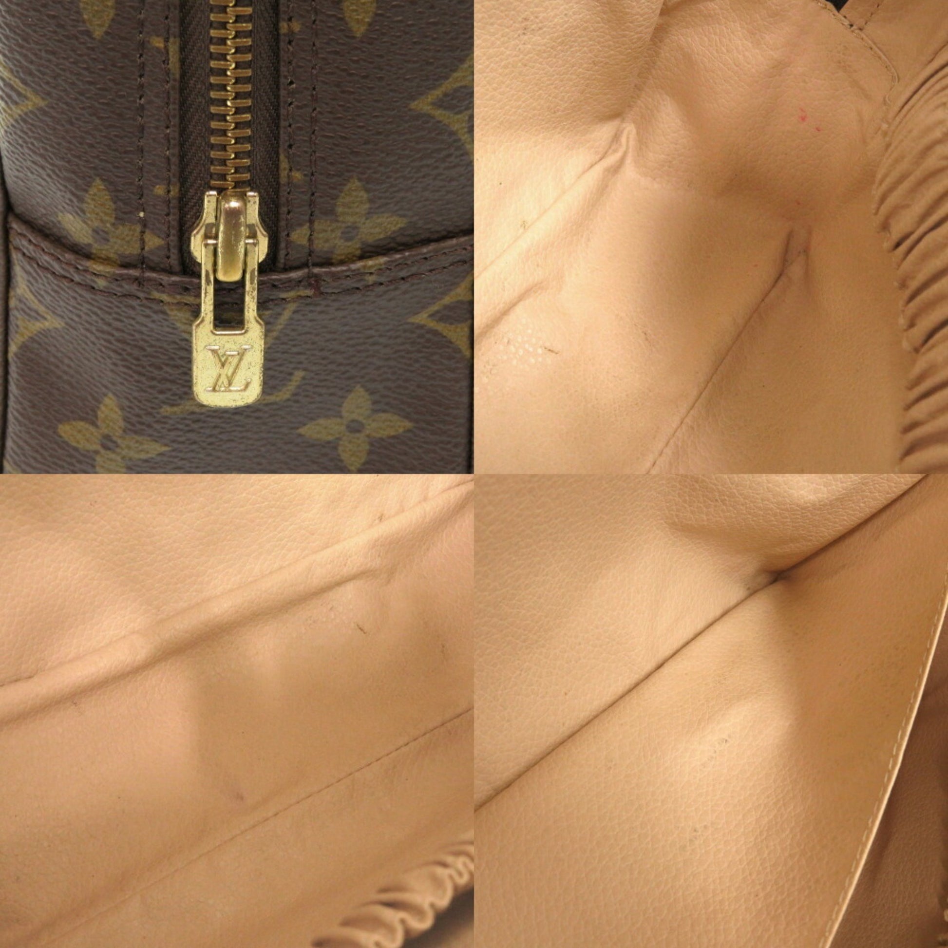 Louis Vuitton Trousse Toilette 28, Brown, Canvas, clutch
