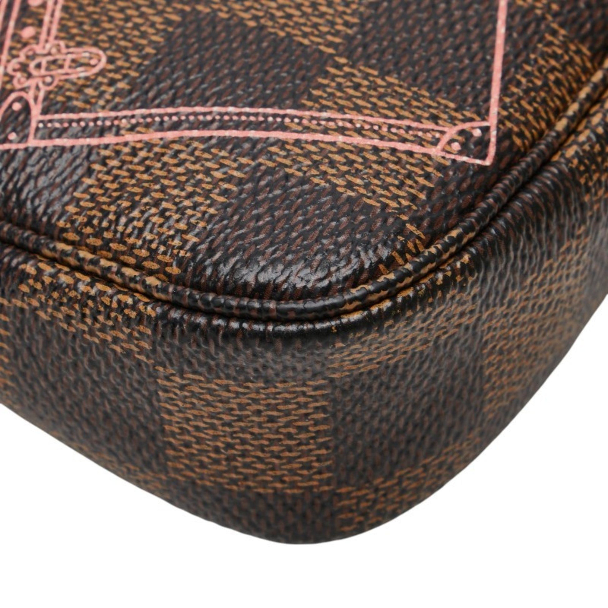 Louis Vuitton Mini Pochette Accessoires, Brown, Canvas, clutch