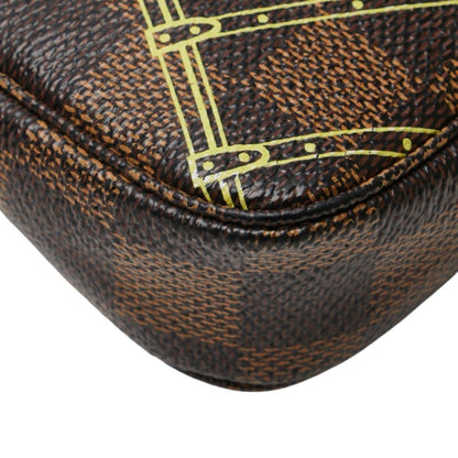Louis Vuitton Mini Pochette Accessoires, Brown, Canvas, clutch