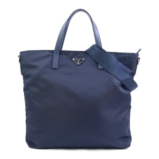 Prada, Navy, Canvas, tote