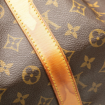Louis Vuitton Keepall 55, Brown, Canvas, travel