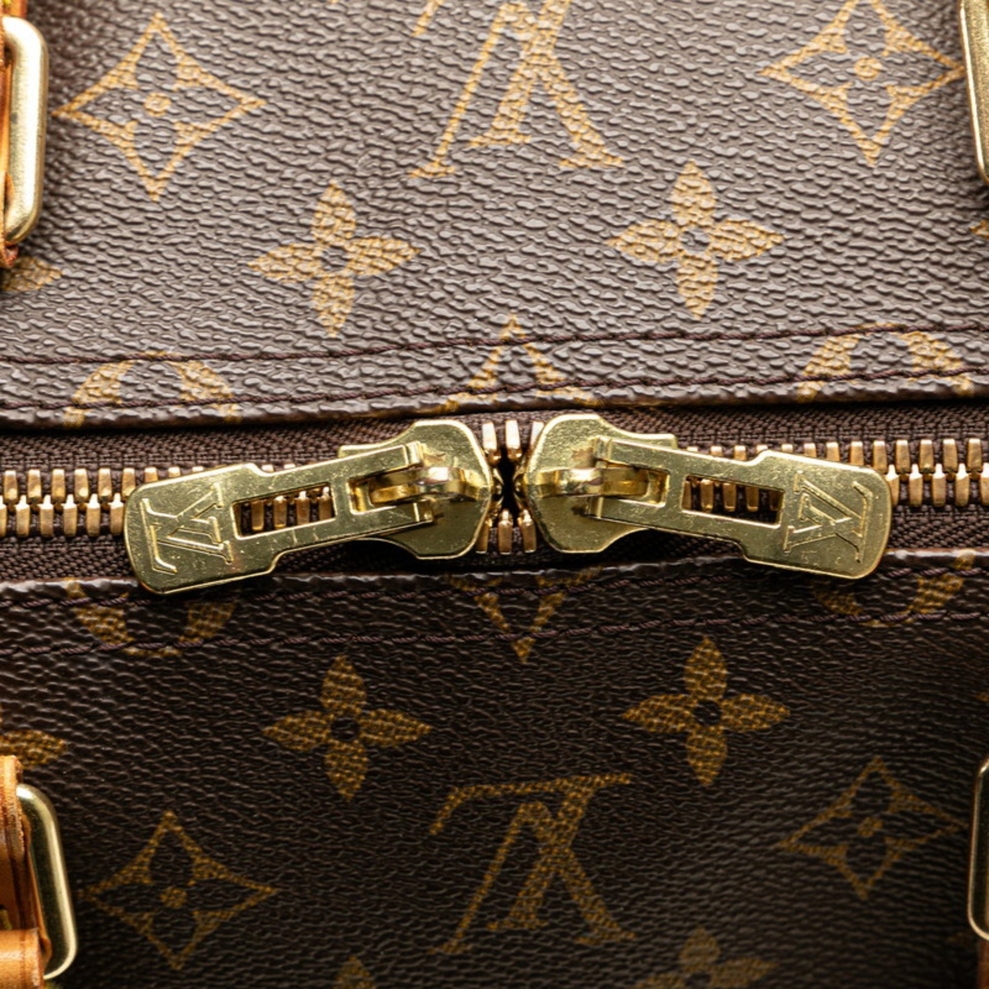 Louis Vuitton Keepall 55, Brown, Canvas, travel