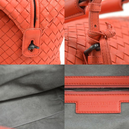 Bottega Veneta Intrecciato, Orange, Leather, handbag