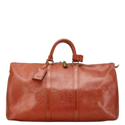 Louis Vuitton Keepall 50, Brown, Leather, travel