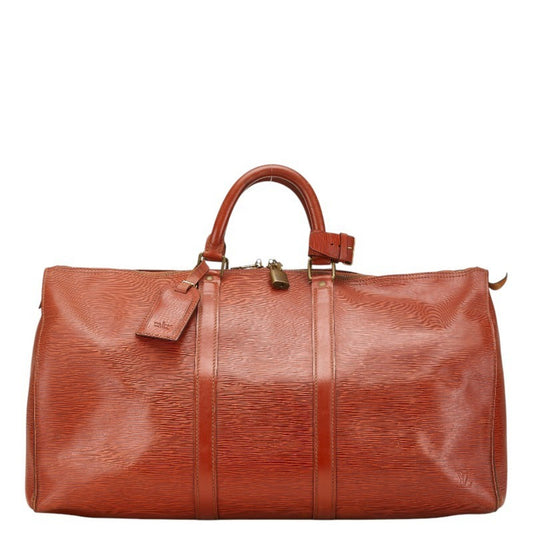 Louis Vuitton Keepall 50, Brown, Leather, travel