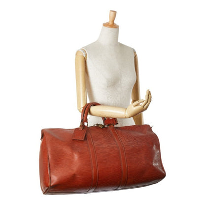 Louis Vuitton Keepall 50, Brown, Leather, travel