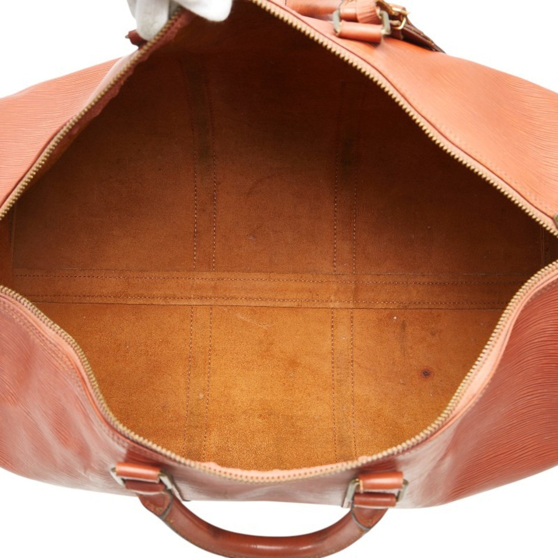 Louis Vuitton Keepall 50, Brown, Leather, travel