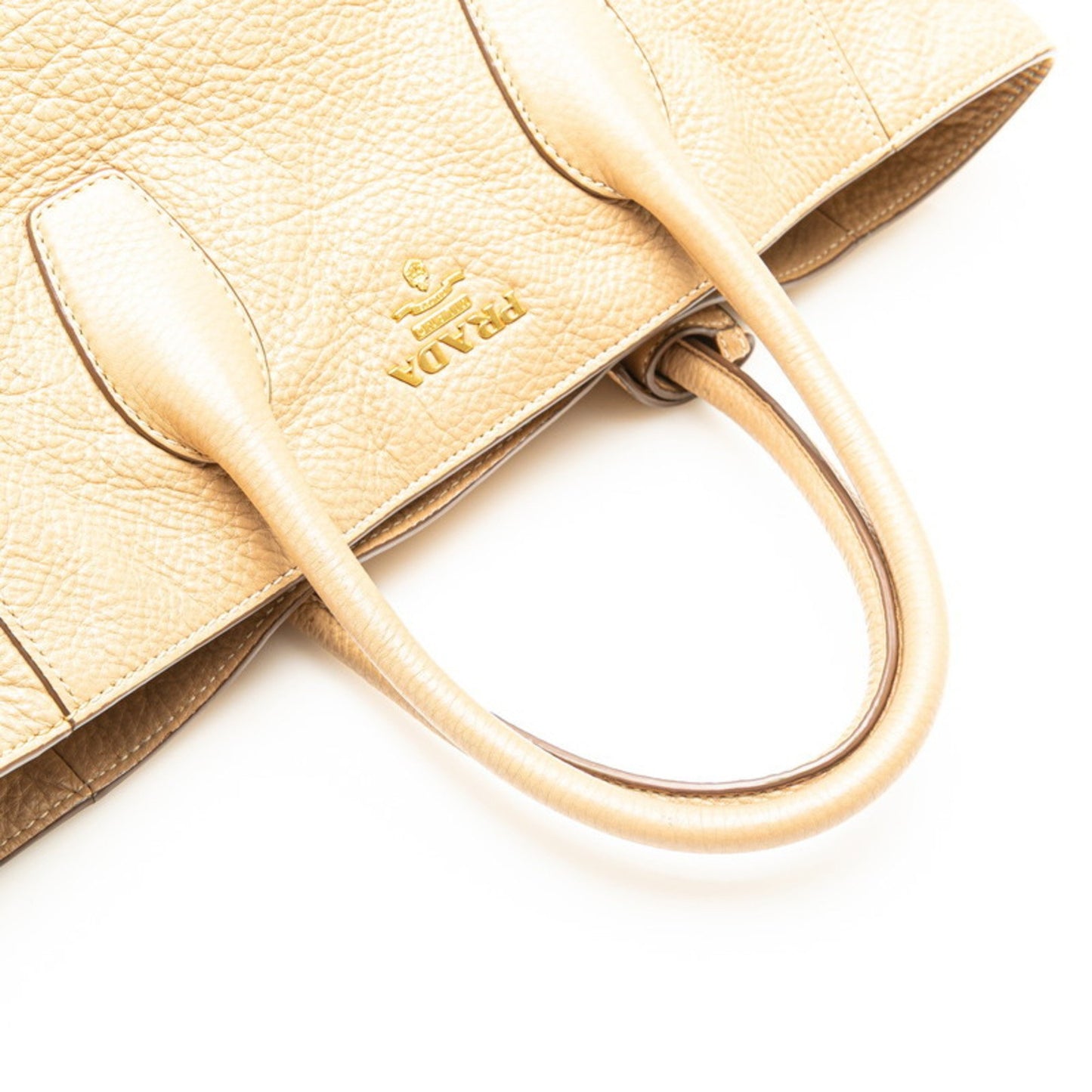 Prada Daino, Beige, Leather, tote