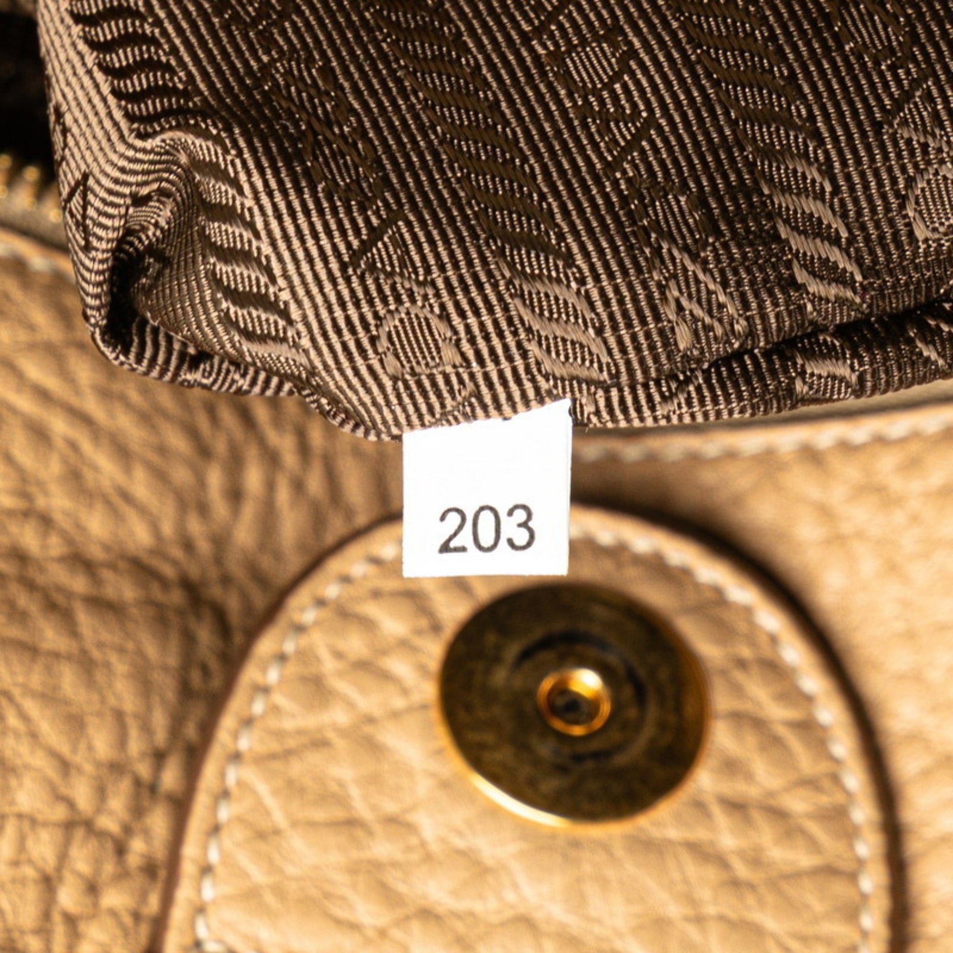 Prada Daino, Beige, Leather, tote