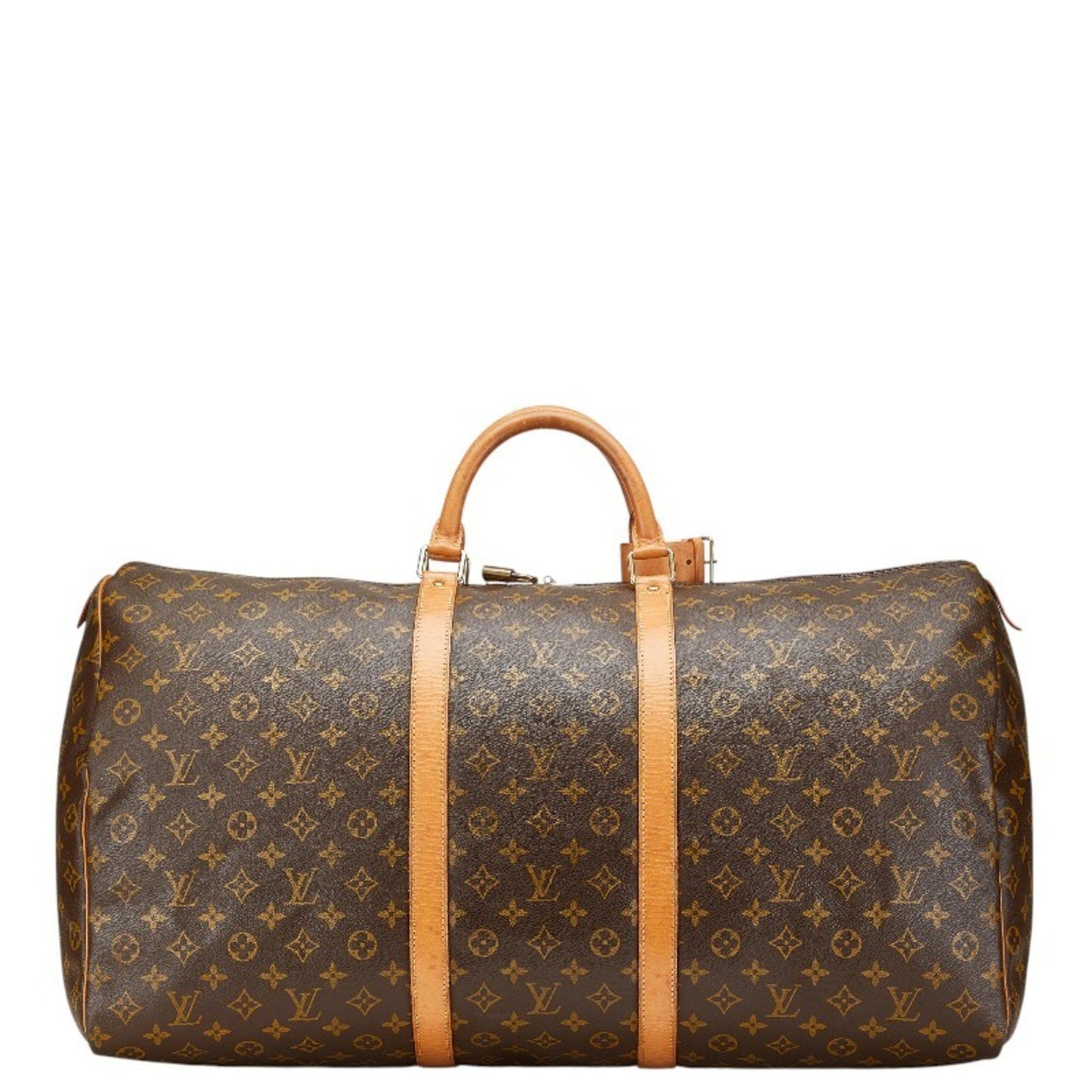 Louis Vuitton Keepall 60, Brown, Canvas, travel