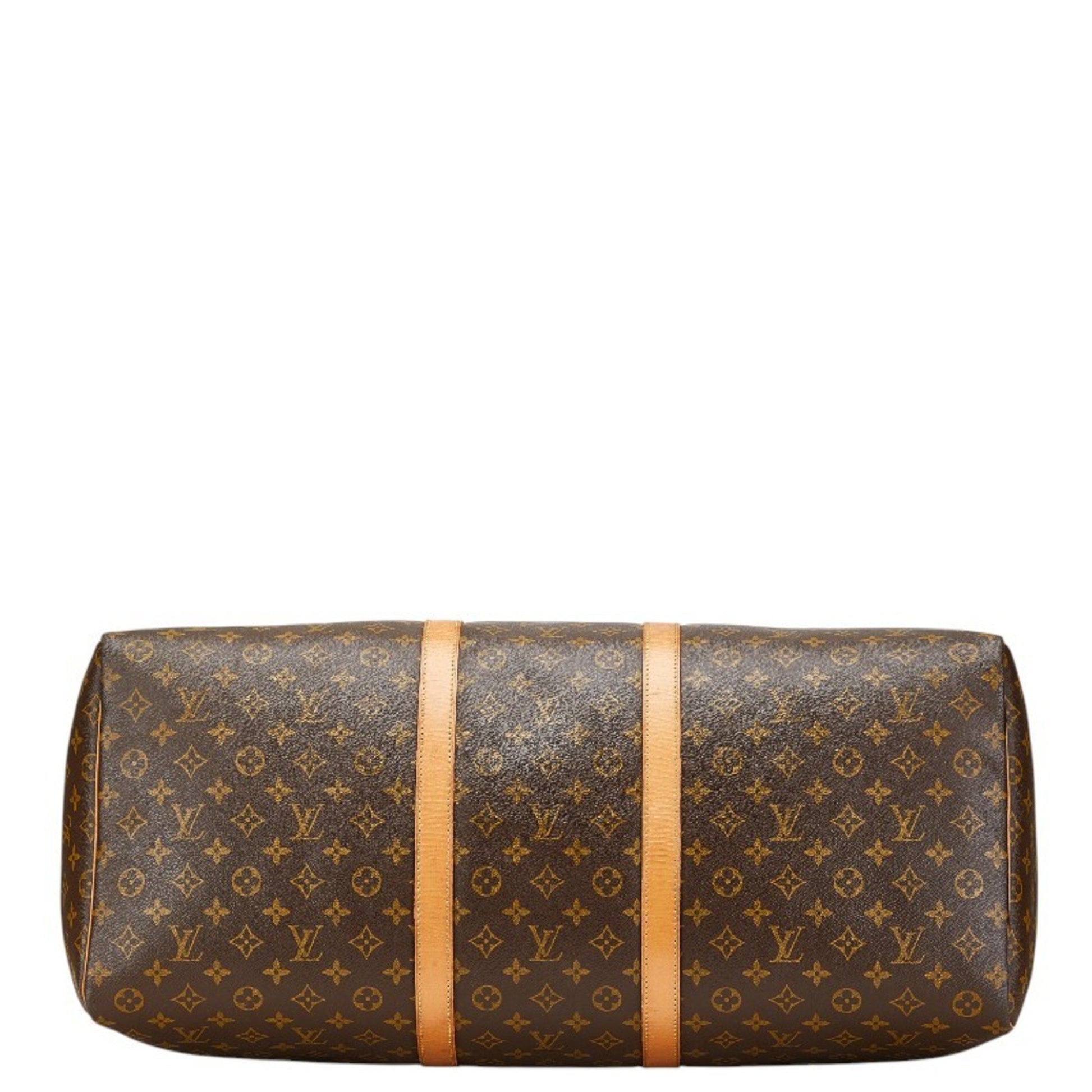 Louis Vuitton Keepall 60, Brown, Canvas, travel