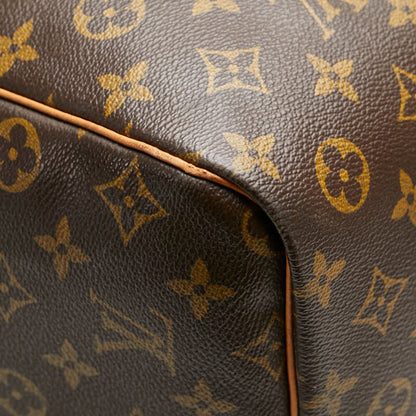 Louis Vuitton Keepall 60, Brown, Canvas, travel