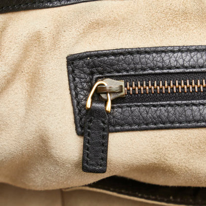 Gucci Double G, Black, Leather, handbag