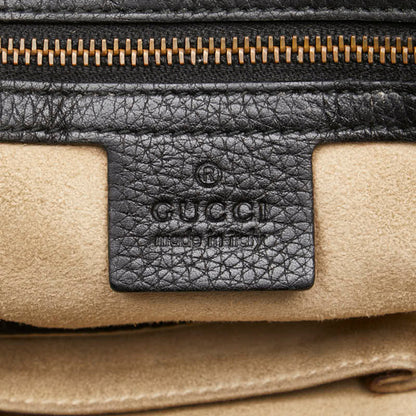 Gucci Double G, Black, Leather, handbag